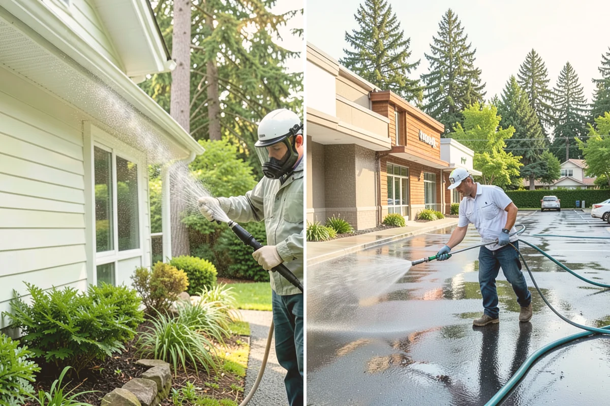 Stairwell Cleaning in Bothell, King County, WA - Close the stairwell and post wet-surface signage