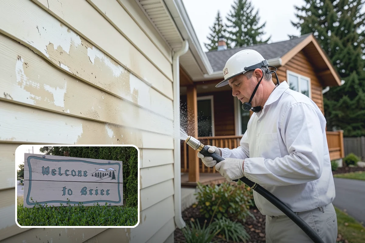 Stairwell Cleaning in Brier, Snohomish County, WA - Removes slick algae and grime from shaded treads