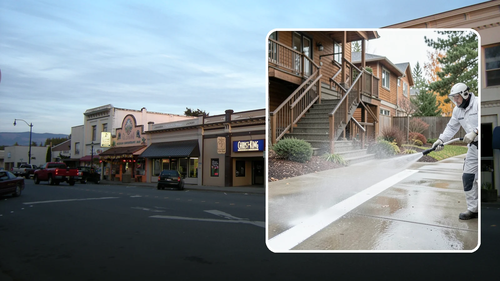 Stairwell Cleaning in Burlington, Skagit County, WA - Detailed cleaning of commercial and multi-level stairwells that removes grime, spills, and slick buildup from high-traffic steps...