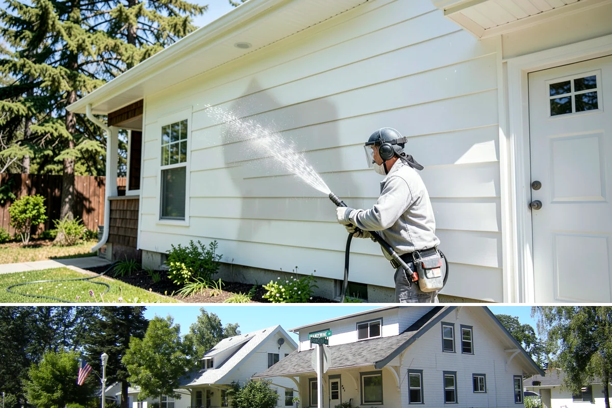 Stairwell Cleaning in DuPont, Pierce County, WA - Stairwells benefit from cleaning two to three times a year, with priority through the wet fall and winter when algae peaks.
