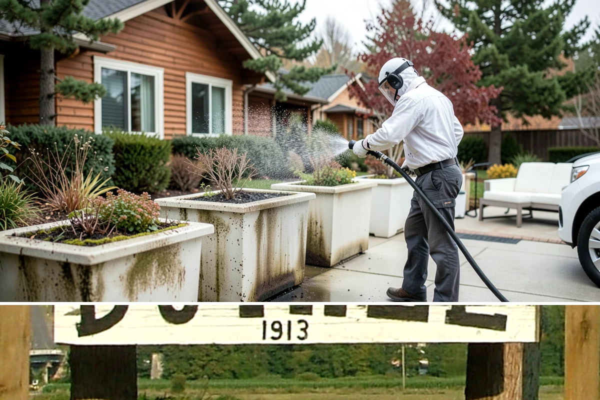 Stairwell Cleaning in Duvall, King County, WA - Stairwells benefit from cleaning two to three times a year, with priority through the wet fall and winter when algae peaks.