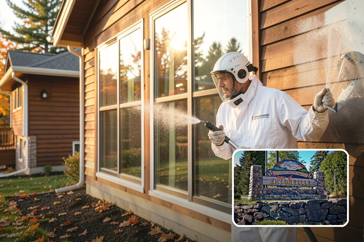 Stairwell Cleaning in Eatonville, Pierce County, WA - Removes slick algae and grime from shaded treads