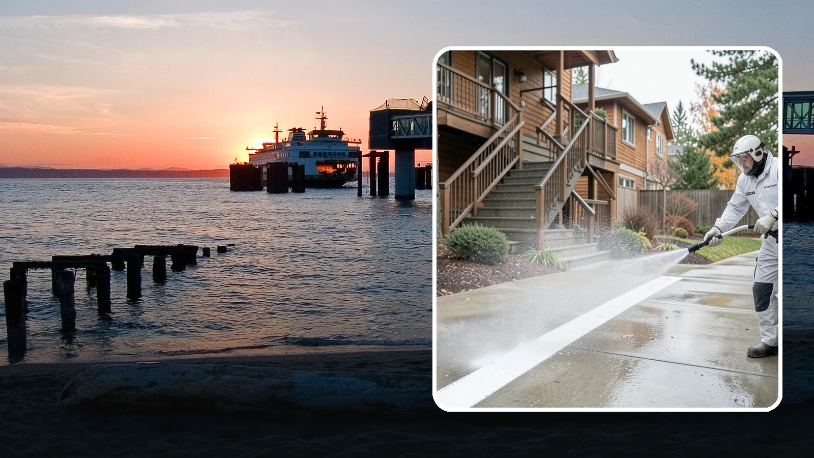 Stairwell Cleaning in Edmonds, Snohomish County, WA - Detailed cleaning of commercial and multi-level stairwells that removes grime, spills, and slick buildup from high-traffic steps...