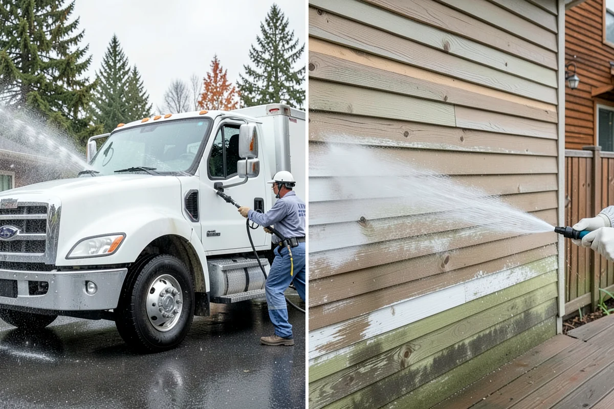 Stairwell Cleaning in Gig Harbor, Pierce County, WA - Close the stairwell and post wet-surface signage