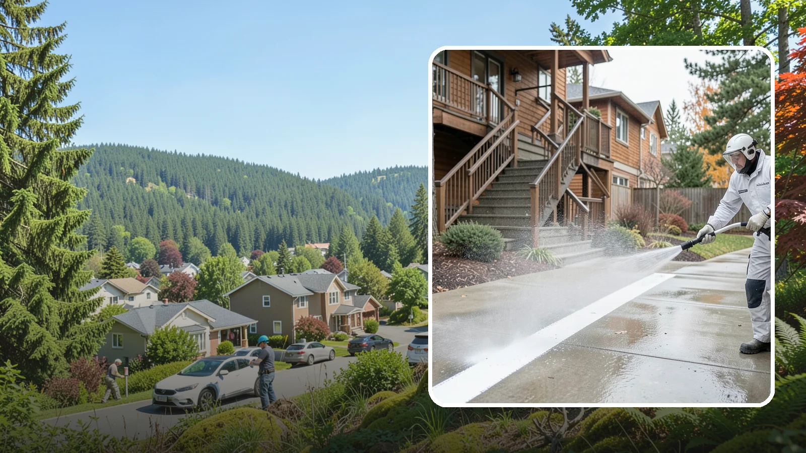 Stairwell Cleaning in Index, Snohomish County, WA - Detailed cleaning of commercial and multi-level stairwells that removes grime, spills, and slick buildup from high-traffic steps...