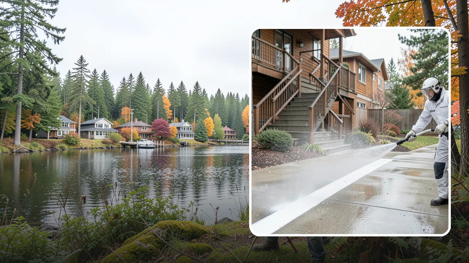 Stairwell Cleaning in La Conner, Skagit County, WA - Detailed cleaning of commercial and multi-level stairwells that removes grime, spills, and slick buildup from high-traffic steps...