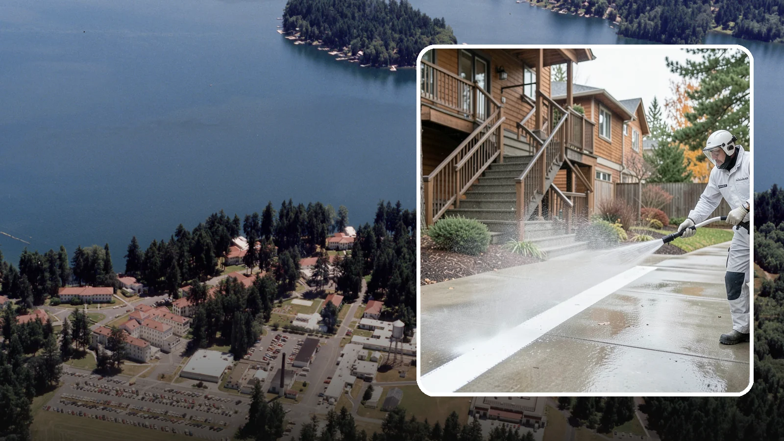 Stairwell Cleaning in Lakewood, Pierce County, WA - Detailed cleaning of commercial and multi-level stairwells that removes grime, spills, and slick buildup from high-traffic steps...