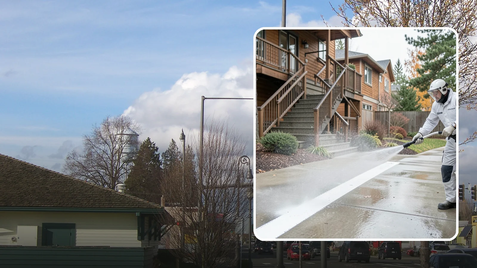 Stairwell Cleaning in Marysville, Snohomish County, WA - Detailed cleaning of commercial and multi-level stairwells that removes grime, spills, and slick buildup from high-traffic steps...