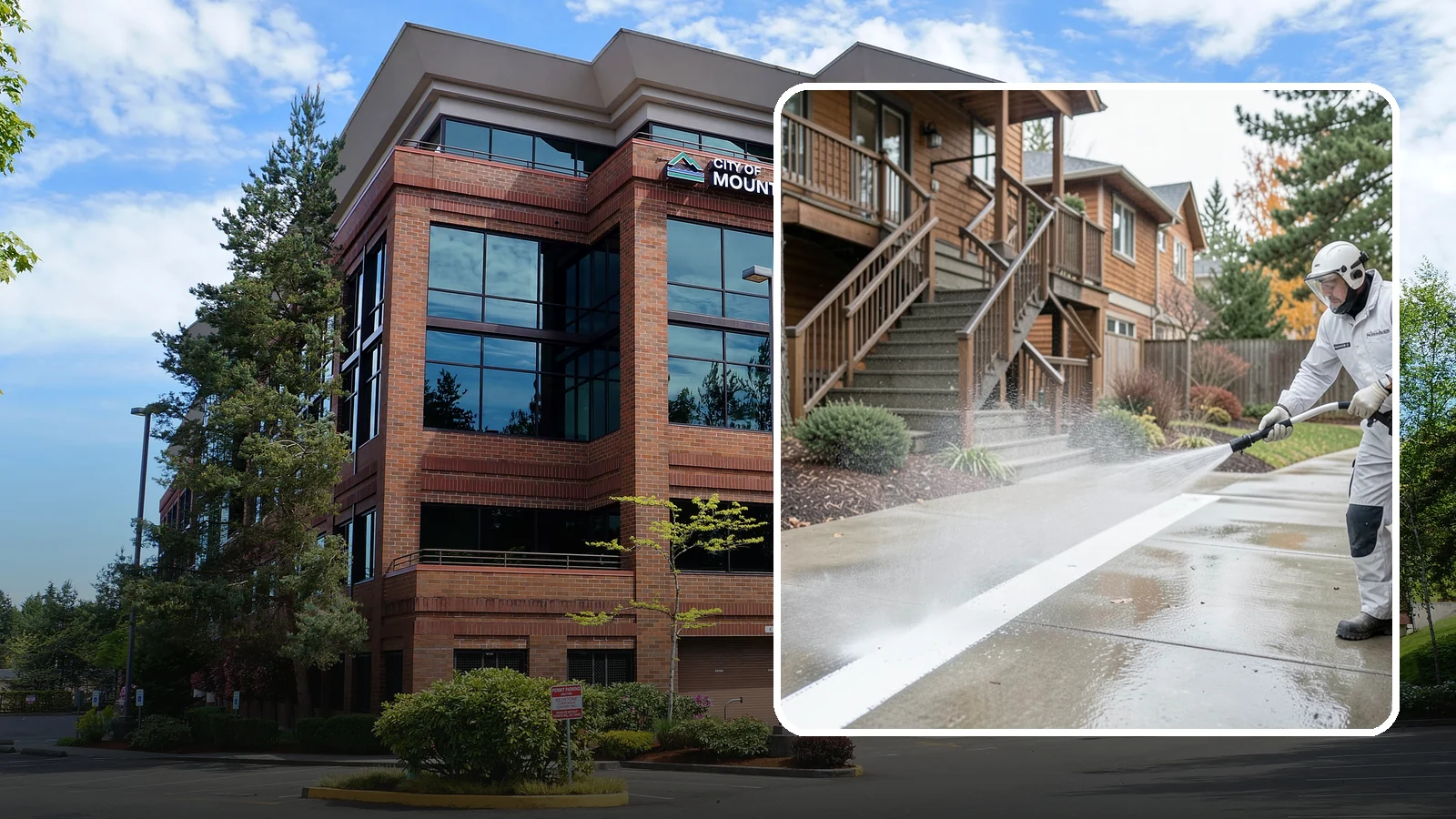 Stairwell Cleaning in Mountlake Terrace, Snohomish County, WA - Detailed cleaning of commercial and multi-level stairwells that removes grime, spills, and slick buildup from high-traffic steps...
