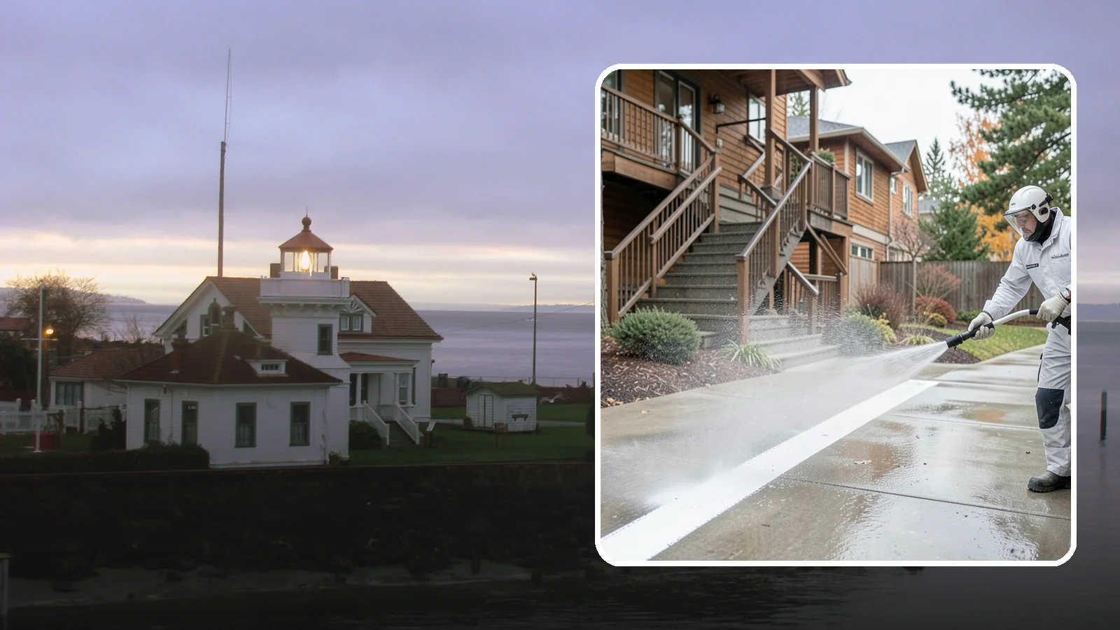 Stairwell Cleaning in Mukilteo, Snohomish County, WA - Detailed cleaning of commercial and multi-level stairwells that removes grime, spills, and slick buildup from high-traffic steps...