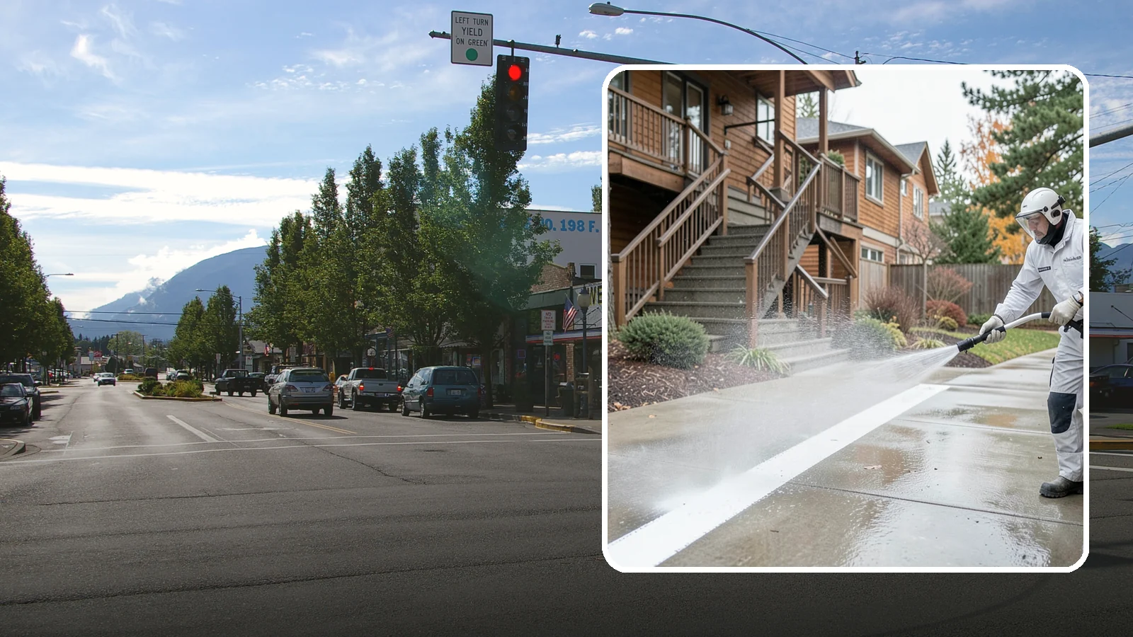 Stairwell Cleaning in North Bend, King County, WA - Detailed cleaning of commercial and multi-level stairwells that removes grime, spills, and slick buildup from high-traffic steps...