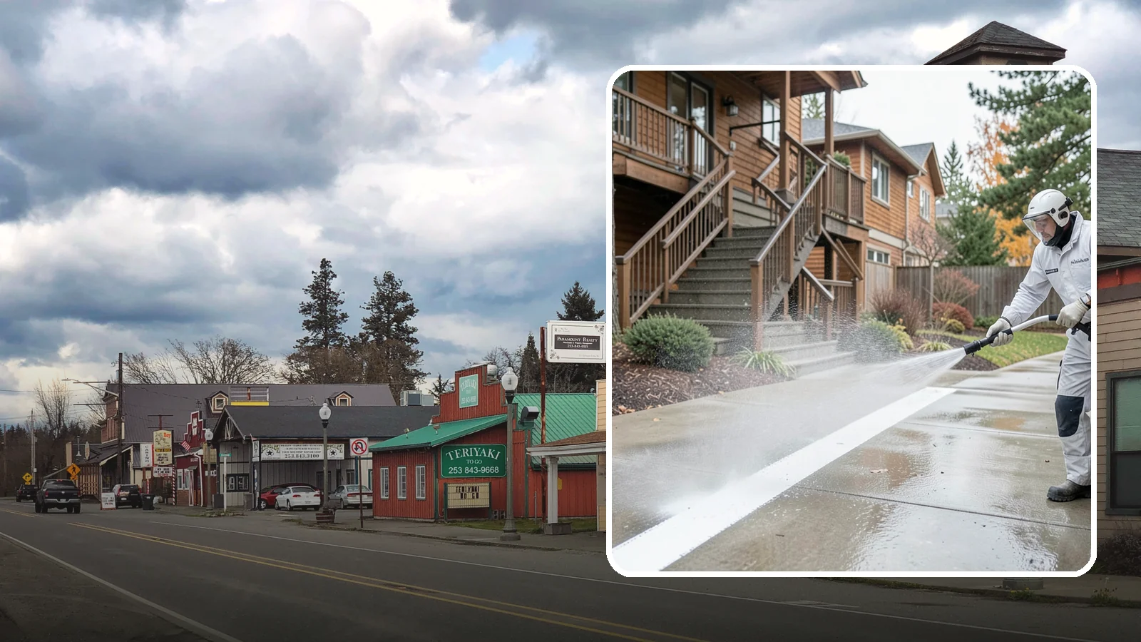 Stairwell Cleaning in Roy, Pierce County, WA - Detailed cleaning of commercial and multi-level stairwells that removes grime, spills, and slick buildup from high-traffic steps...
