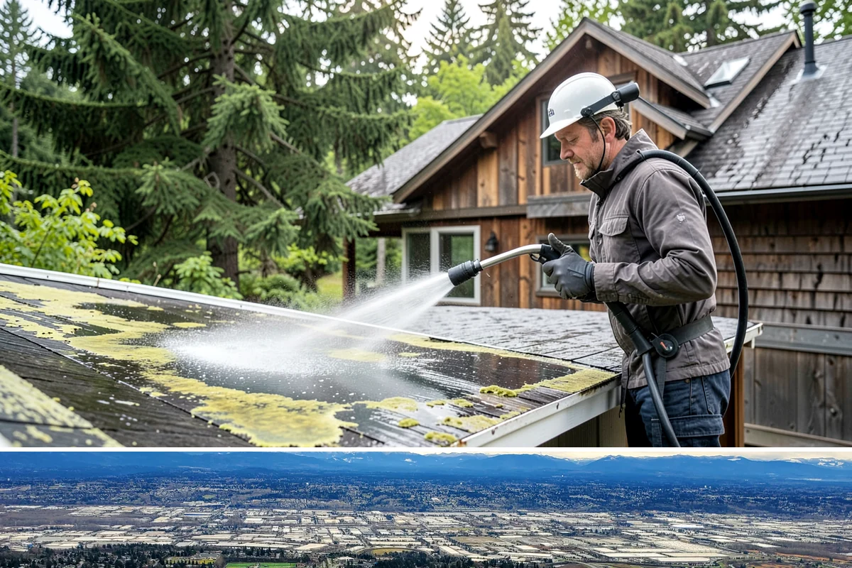 Stairwell Cleaning in SeaTac, King County, WA - Stairwells benefit from cleaning two to three times a year, with priority through the wet fall and winter when algae peaks.