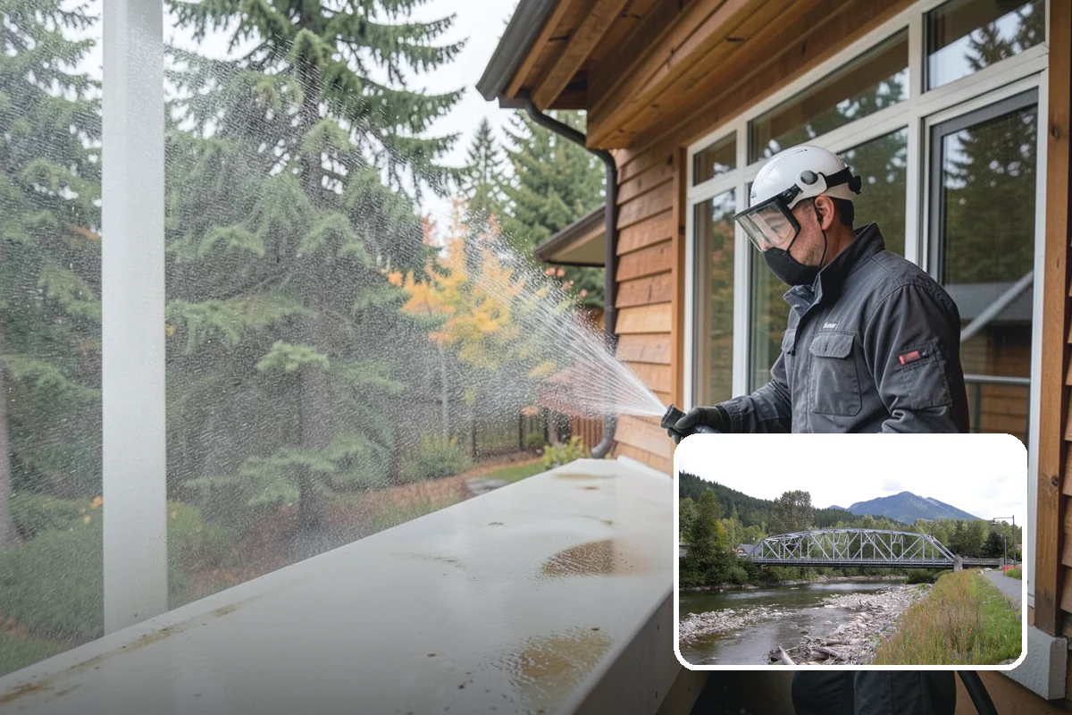 Stairwell Cleaning in Skykomish, King County, WA - Removes slick algae and grime from shaded treads