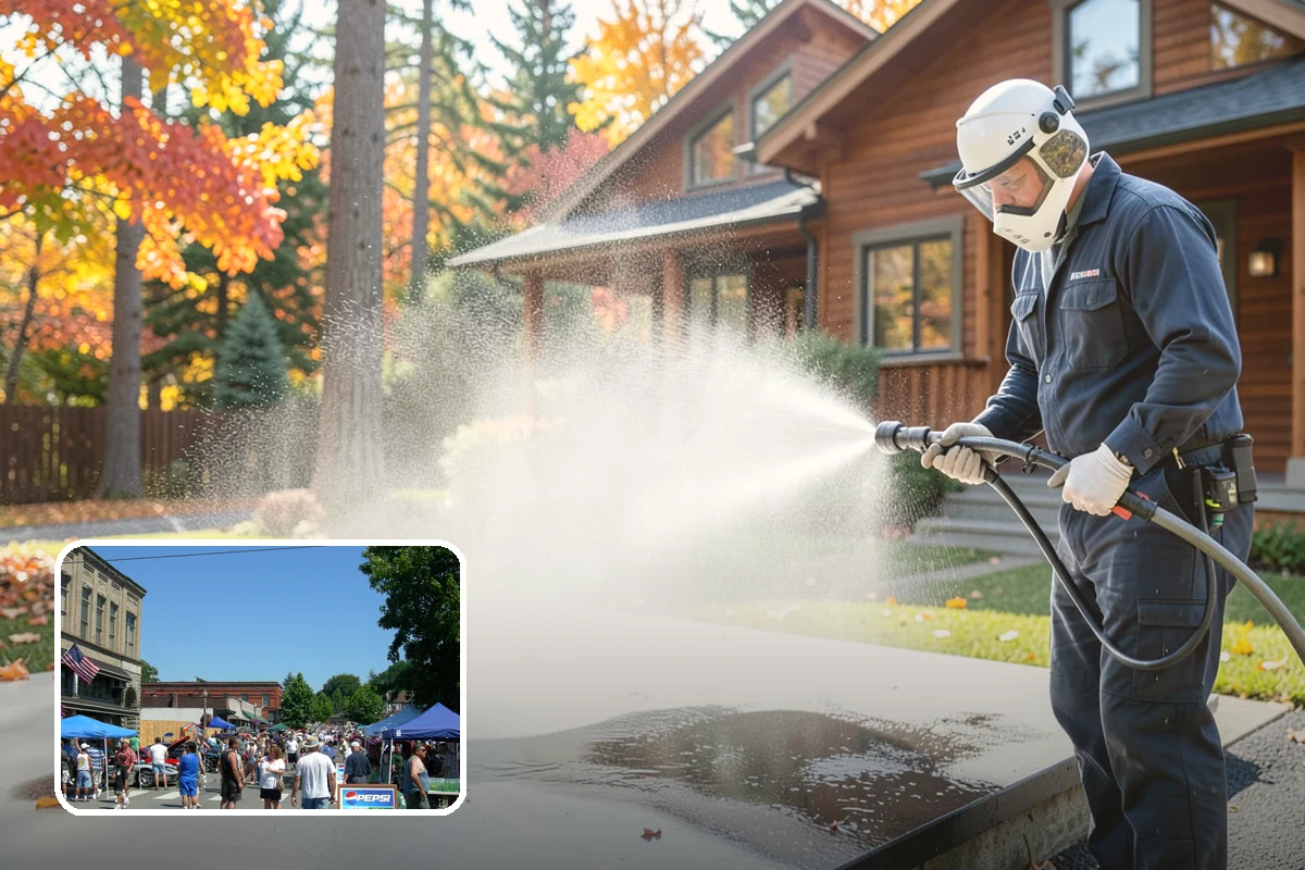 Stairwell Cleaning in Snohomish, Snohomish County, WA - Removes slick algae and grime from shaded treads
