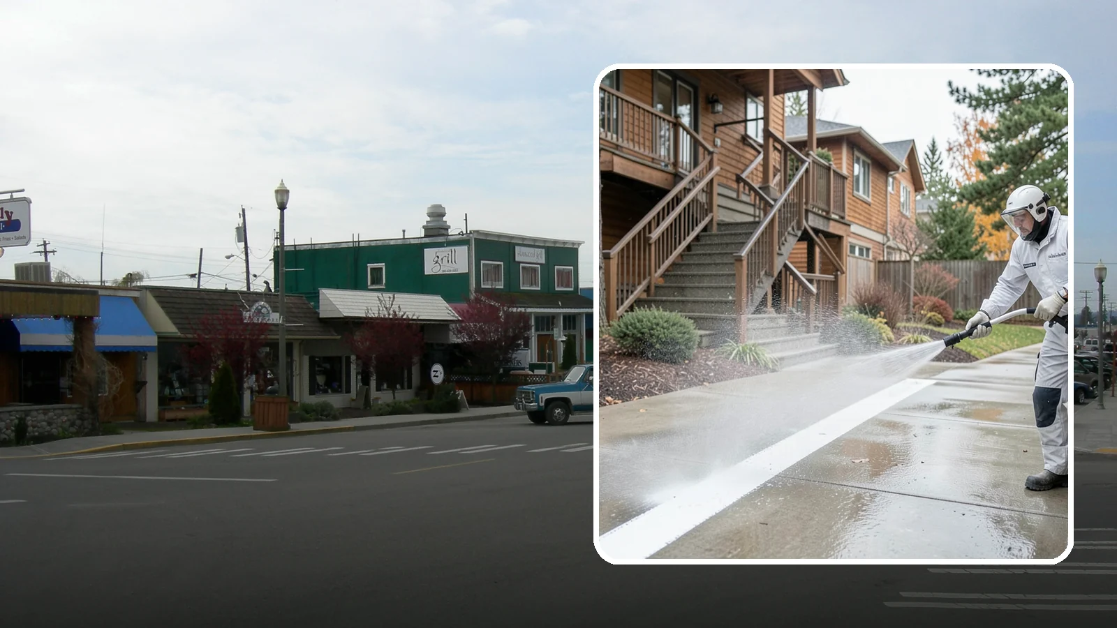 Stairwell Cleaning in Stanwood, Snohomish County, WA - Detailed cleaning of commercial and multi-level stairwells that removes grime, spills, and slick buildup from high-traffic steps...