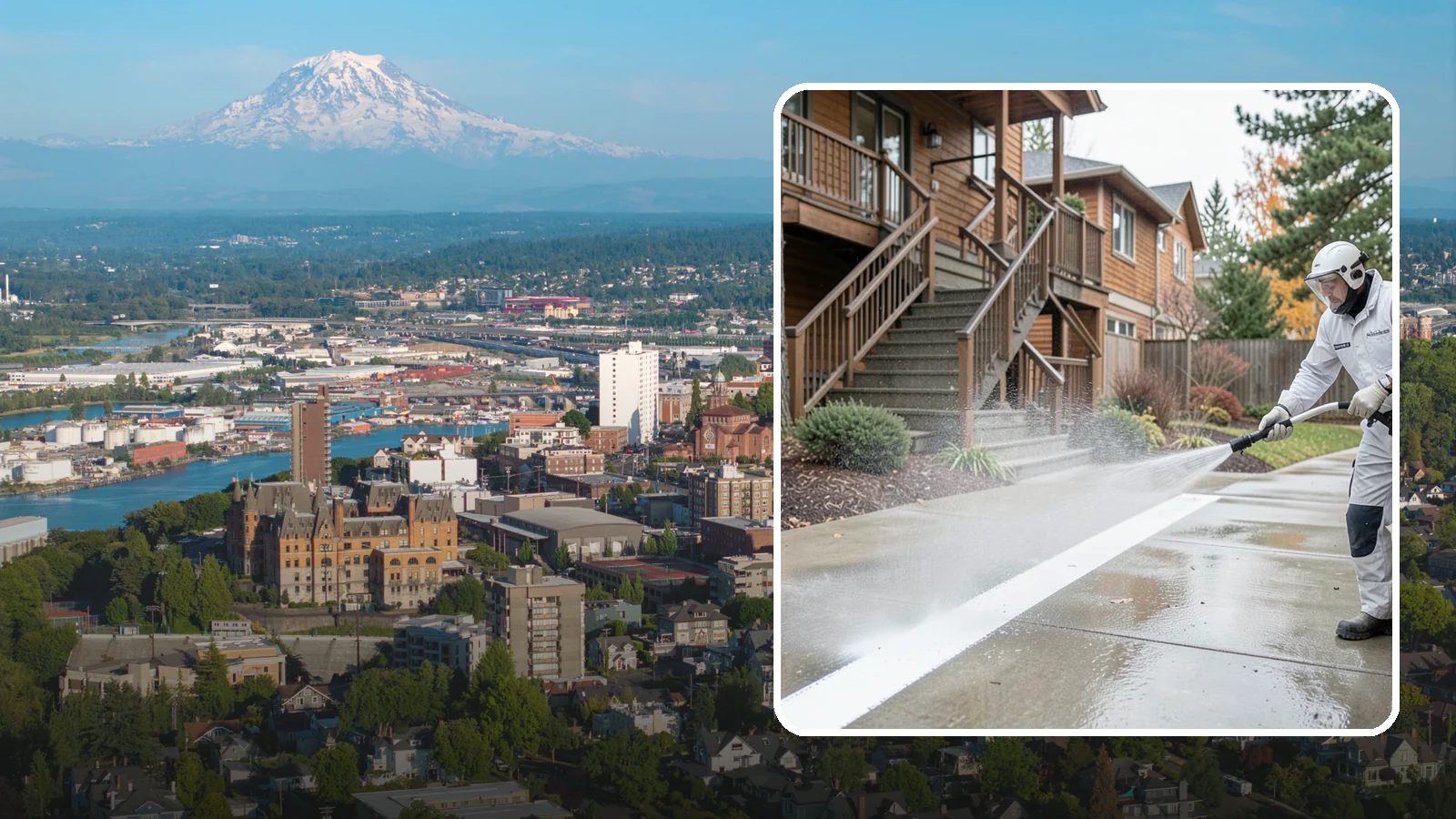 Stairwell Cleaning in Tacoma, Pierce County, WA - Detailed cleaning of commercial and multi-level stairwells that removes grime, spills, and slick buildup from high-traffic steps...