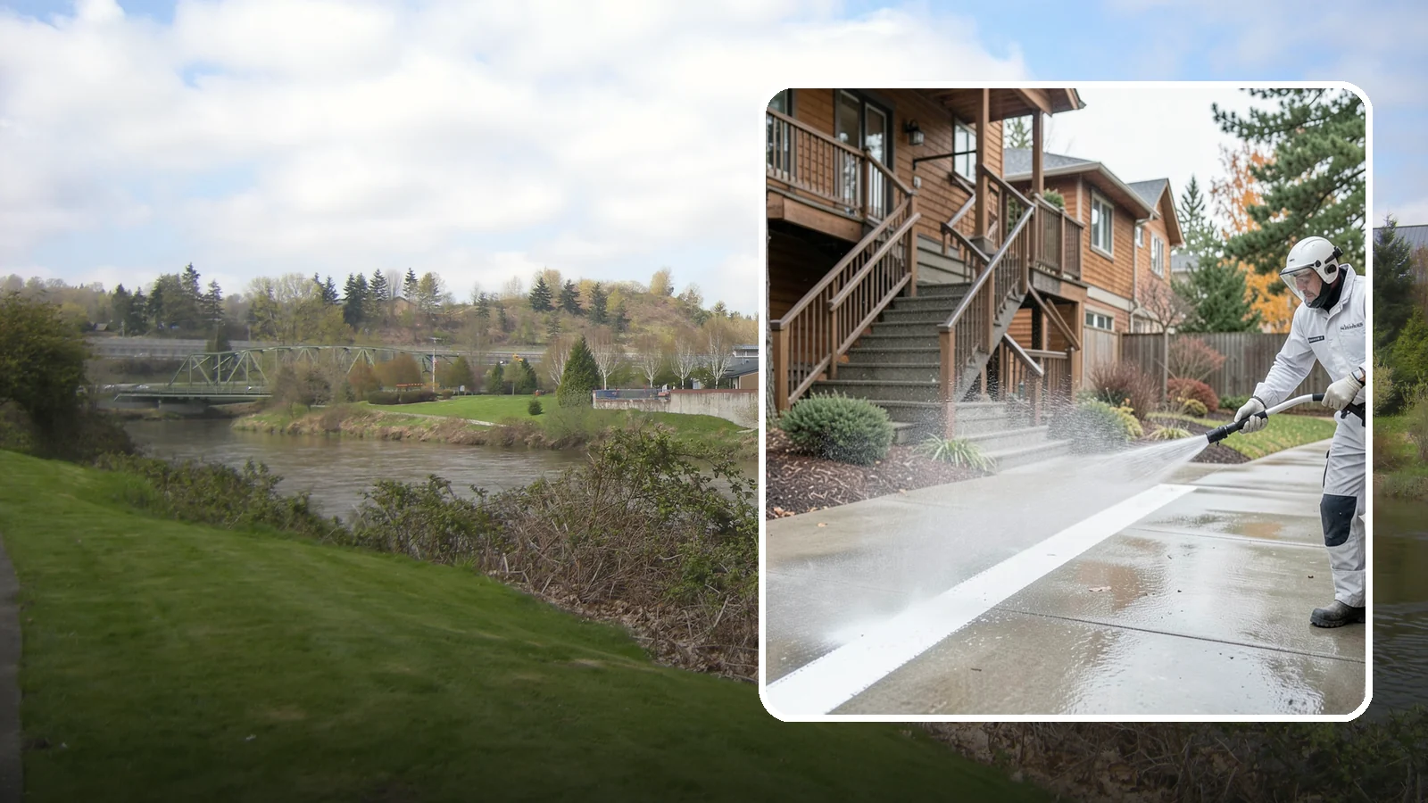 Stairwell Cleaning in Tukwila, King County, WA - Detailed cleaning of commercial and multi-level stairwells that removes grime, spills, and slick buildup from high-traffic steps...