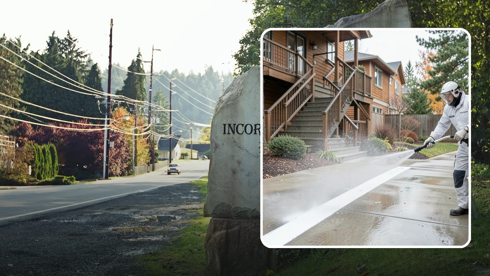Stairwell Cleaning in Wilkeson, Pierce County, WA - Detailed cleaning of commercial and multi-level stairwells that removes grime, spills, and slick buildup from high-traffic steps...