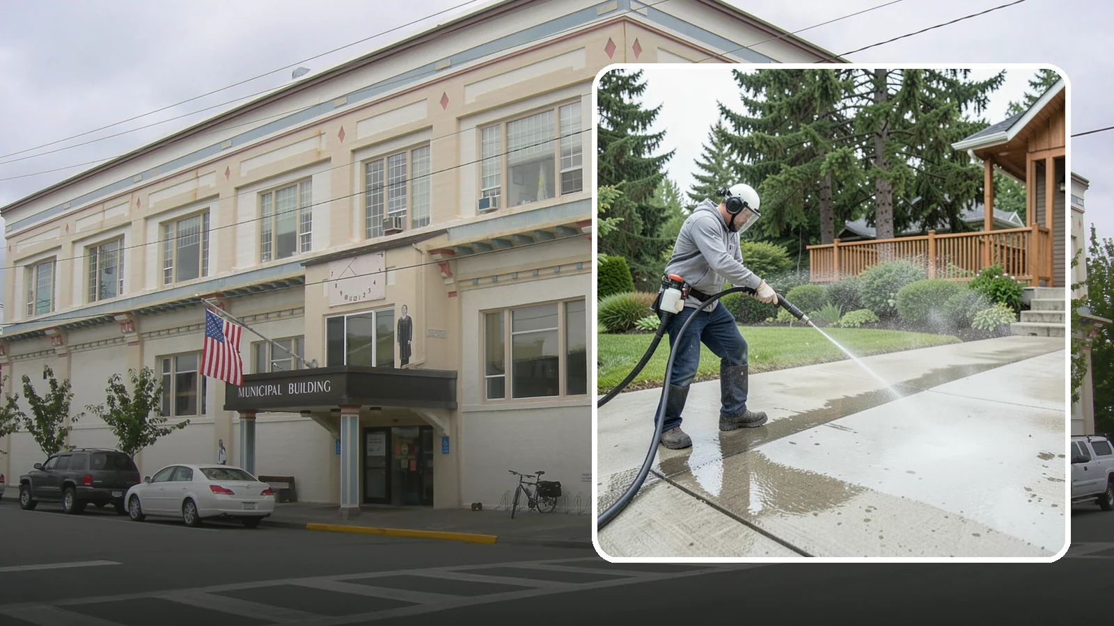 Step Pressure Washing in Anacortes, Skagit County, WA - Pressure wash concrete and hardscape steps to strip built-up grime and restore safe grip.