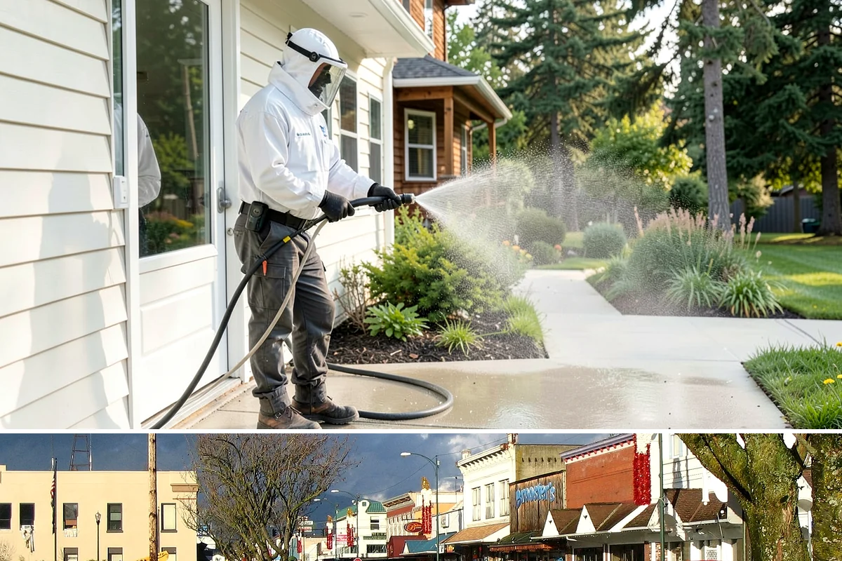 Step Pressure Washing in Arlington, Snohomish County, WA - Steps clean up best during dry summer weeks so surfaces set before wet-season traffic.