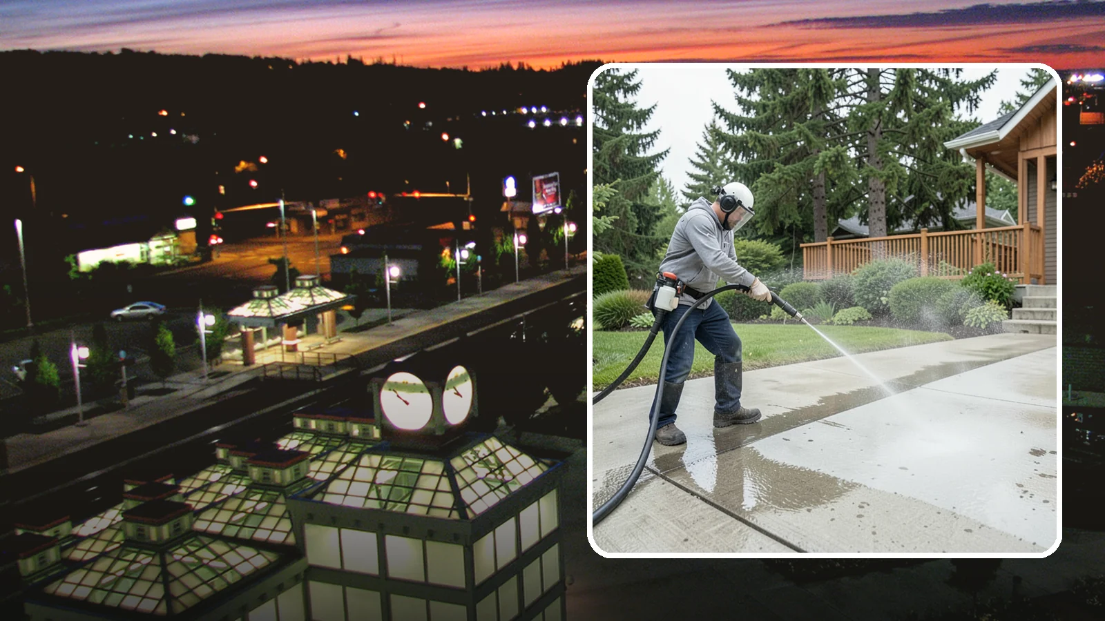 Step Pressure Washing in Auburn, King County, WA - Pressure wash concrete and hardscape steps to strip built-up grime and restore safe grip.