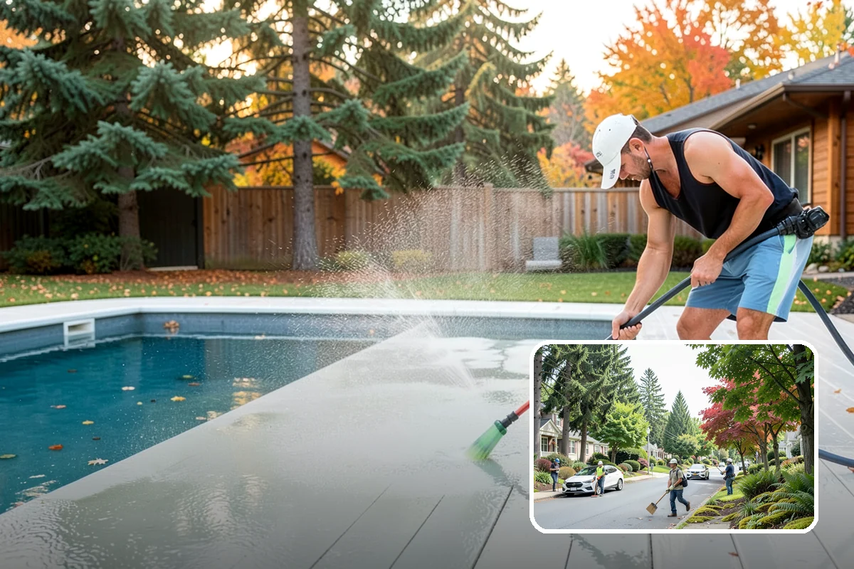 Step Pressure Washing in Beaux Arts Village, King County, WA - Strips compacted grime from step surfaces
