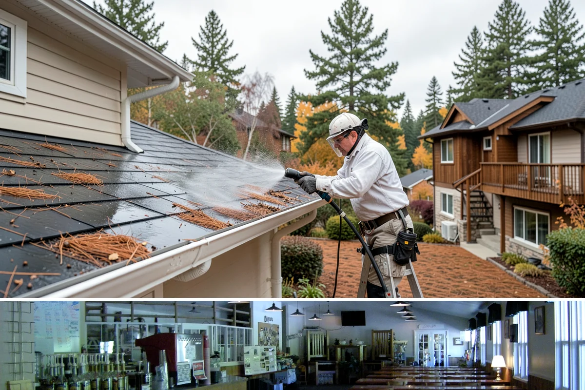 Step Pressure Washing in Black Diamond, King County, WA - Steps clean up best during dry summer weeks so surfaces set before wet-season traffic.
