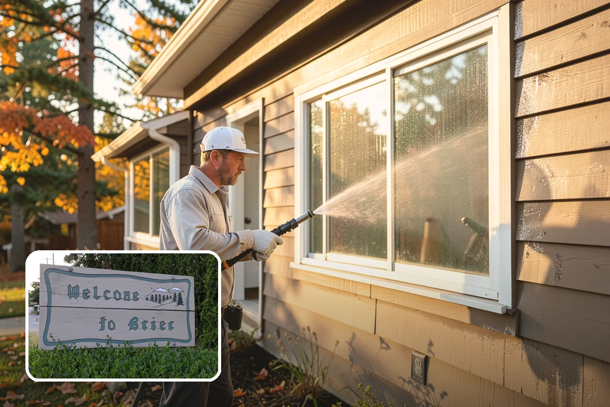 Step Pressure Washing in Brier, Snohomish County, WA - Strips compacted grime from step surfaces