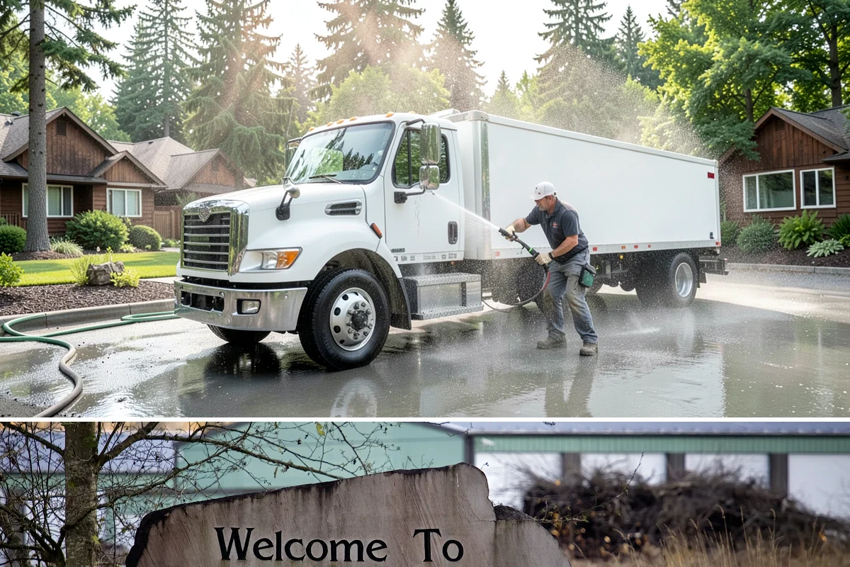 Step Pressure Washing in Buckley, Pierce County, WA - Steps clean up best during dry summer weeks so surfaces set before wet-season traffic.