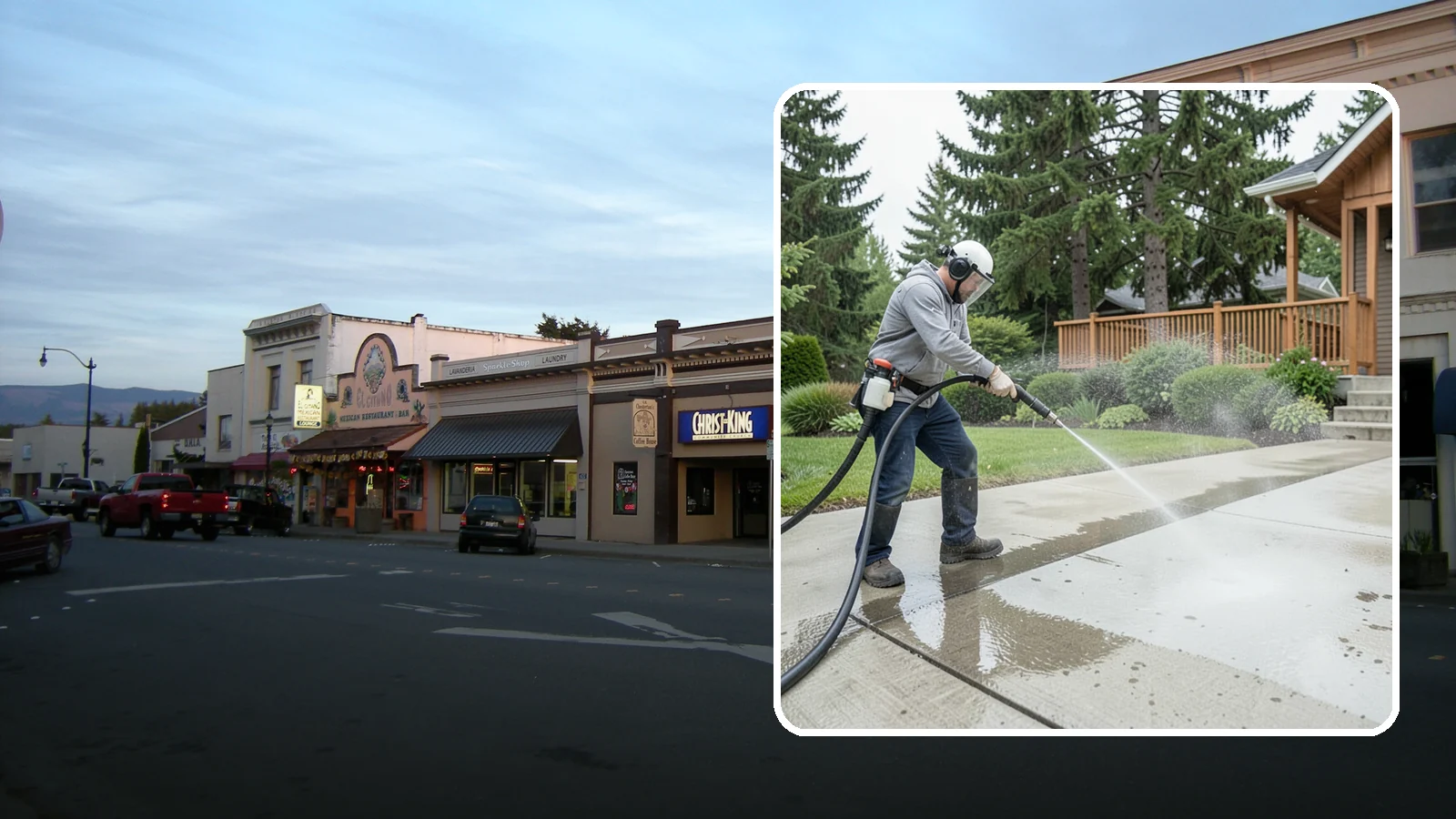 Step Pressure Washing in Burlington, Skagit County, WA - Pressure wash concrete and hardscape steps to strip built-up grime and restore safe grip.