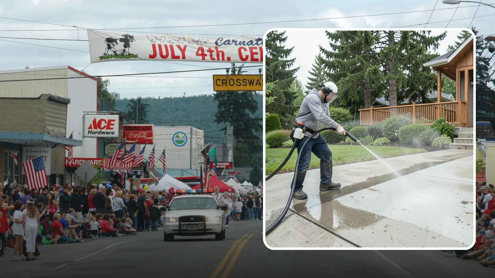 Step Pressure Washing in Carnation, King County, WA - Pressure wash concrete and hardscape steps to strip built-up grime and restore safe grip.