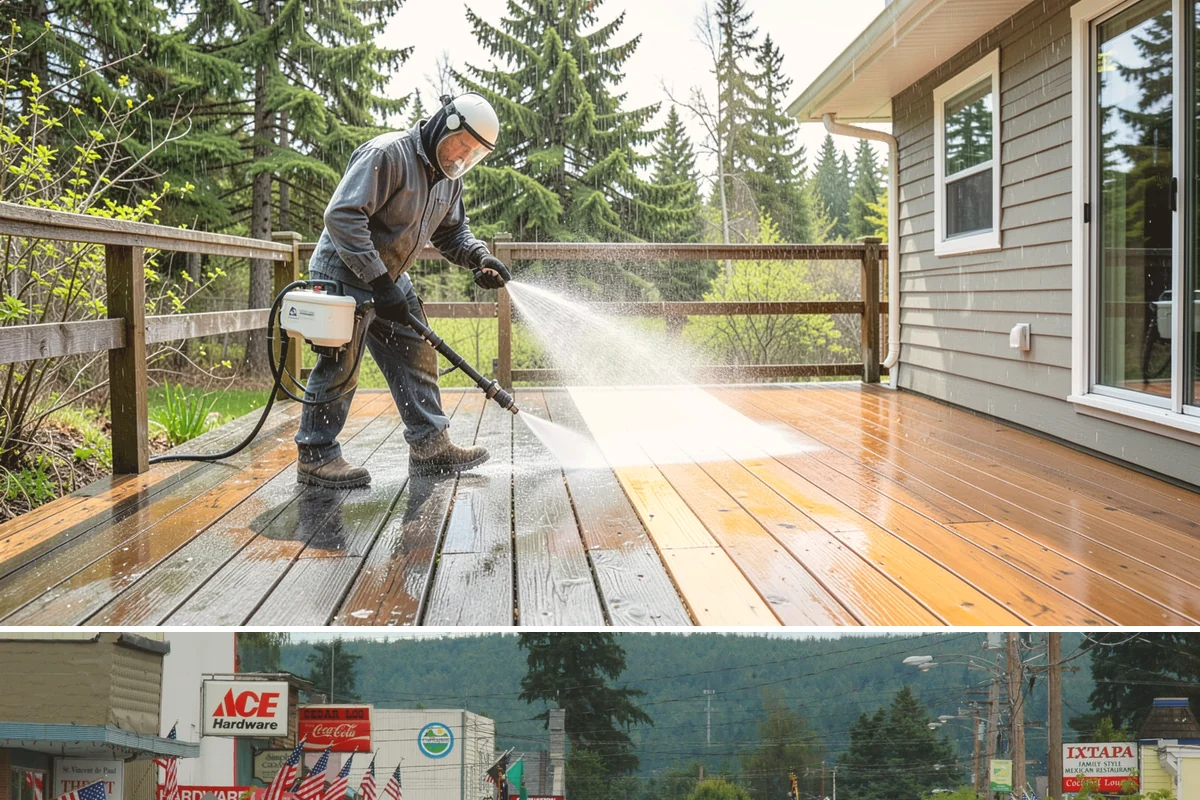 Step Pressure Washing in Carnation, King County, WA - Steps clean up best during dry summer weeks so surfaces set before wet-season traffic.