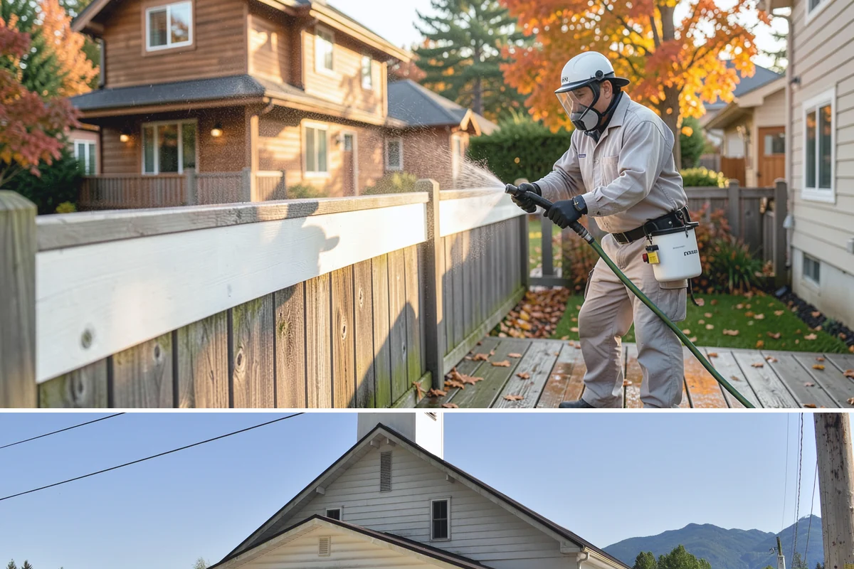 Step Pressure Washing in Concrete, Skagit County, WA - Steps clean up best during dry summer weeks so surfaces set before wet-season traffic.