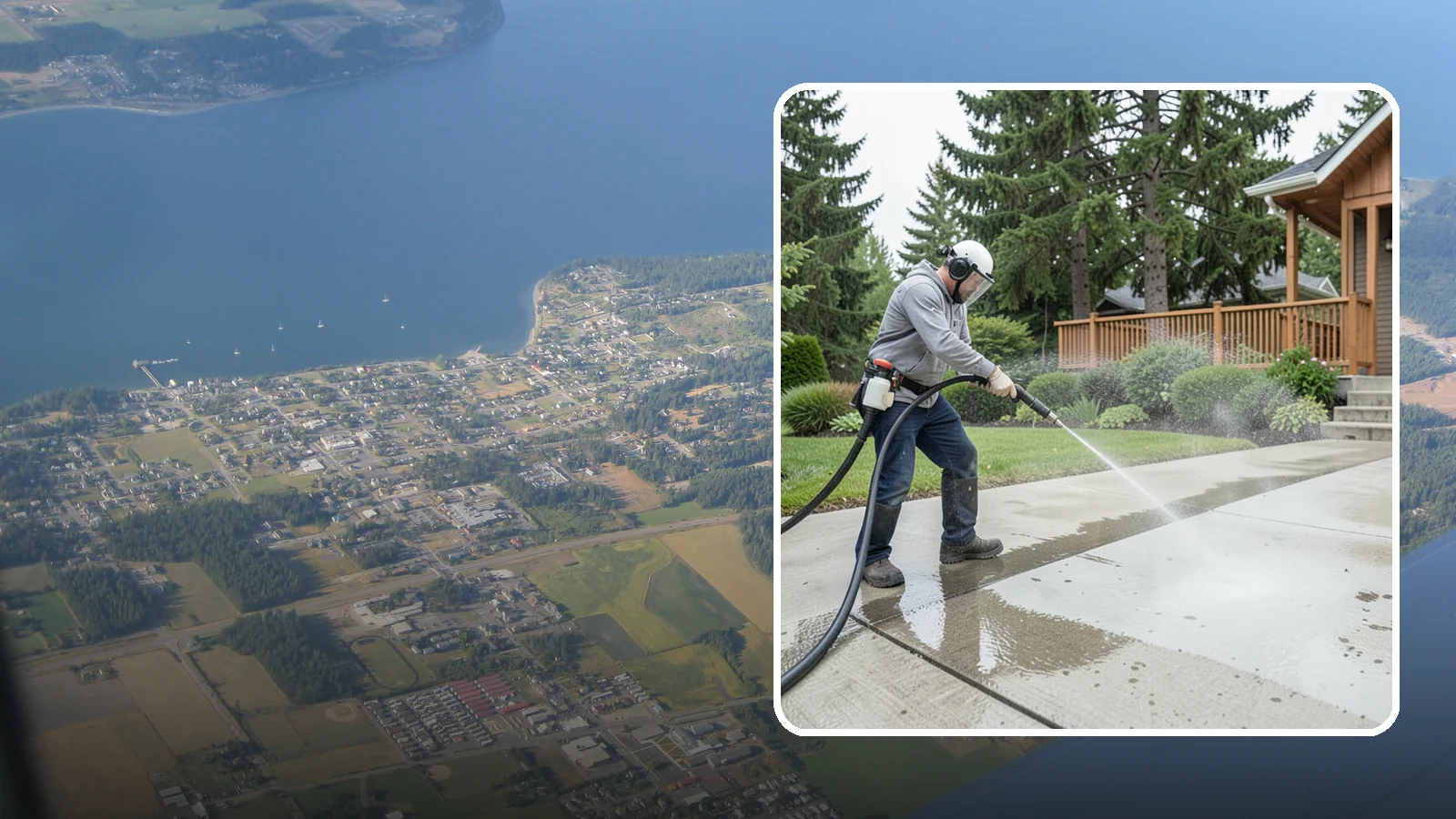 Step Pressure Washing in Coupeville, Island County, WA - Pressure wash concrete and hardscape steps to strip built-up grime and restore safe grip.