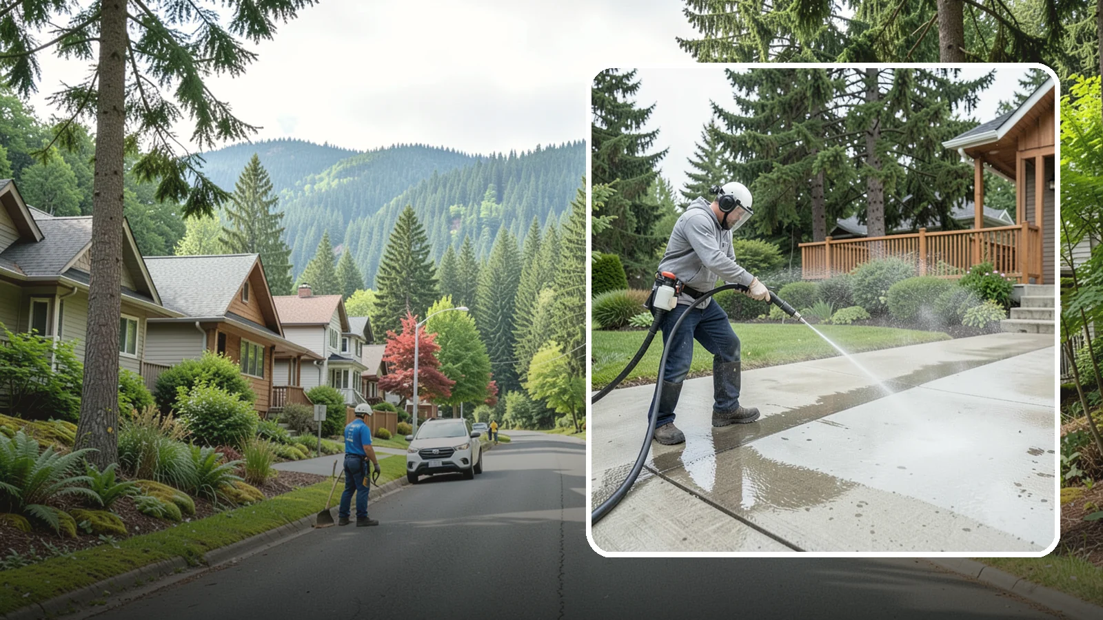 Step Pressure Washing in Darrington, Snohomish County, WA - Pressure wash concrete and hardscape steps to strip built-up grime and restore safe grip.