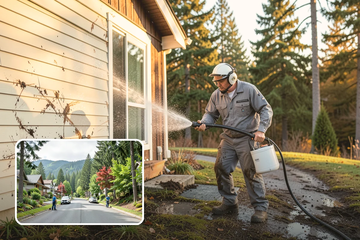 Step Pressure Washing in Darrington, Snohomish County, WA - Strips compacted grime from step surfaces