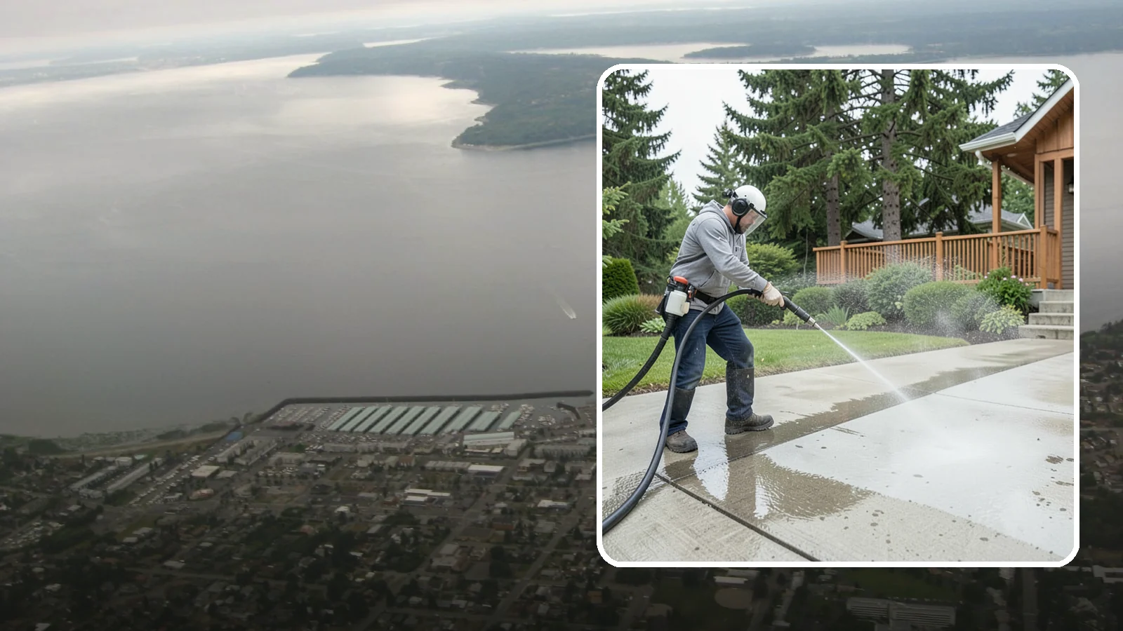 Step Pressure Washing in Des Moines, King County, WA - Pressure wash concrete and hardscape steps to strip built-up grime and restore safe grip.