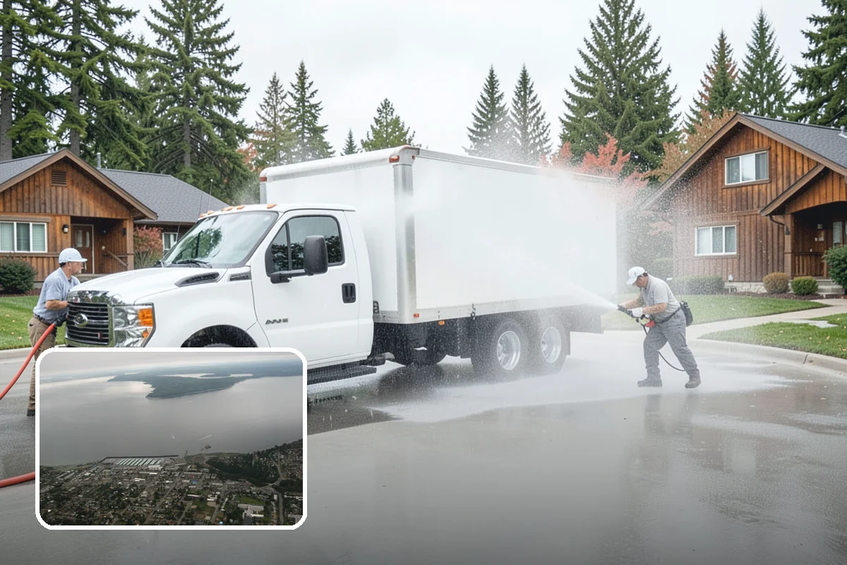 Step Pressure Washing in Des Moines, King County, WA - Strips compacted grime from step surfaces
