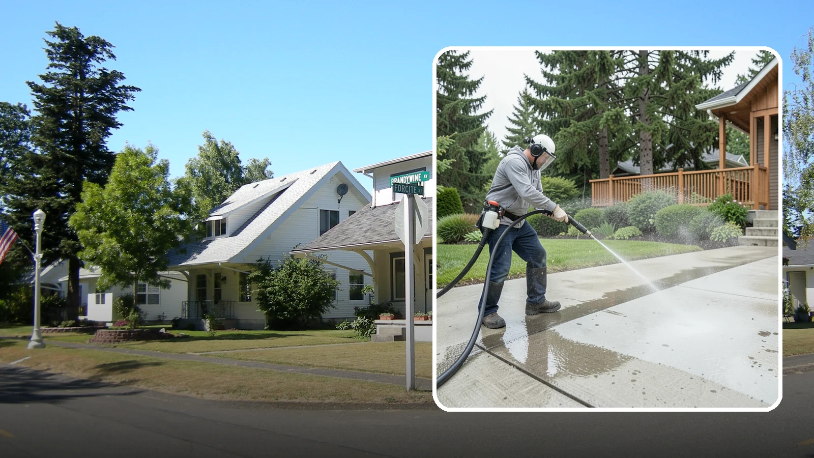 Step Pressure Washing in DuPont, Pierce County, WA - Pressure wash concrete and hardscape steps to strip built-up grime and restore safe grip.