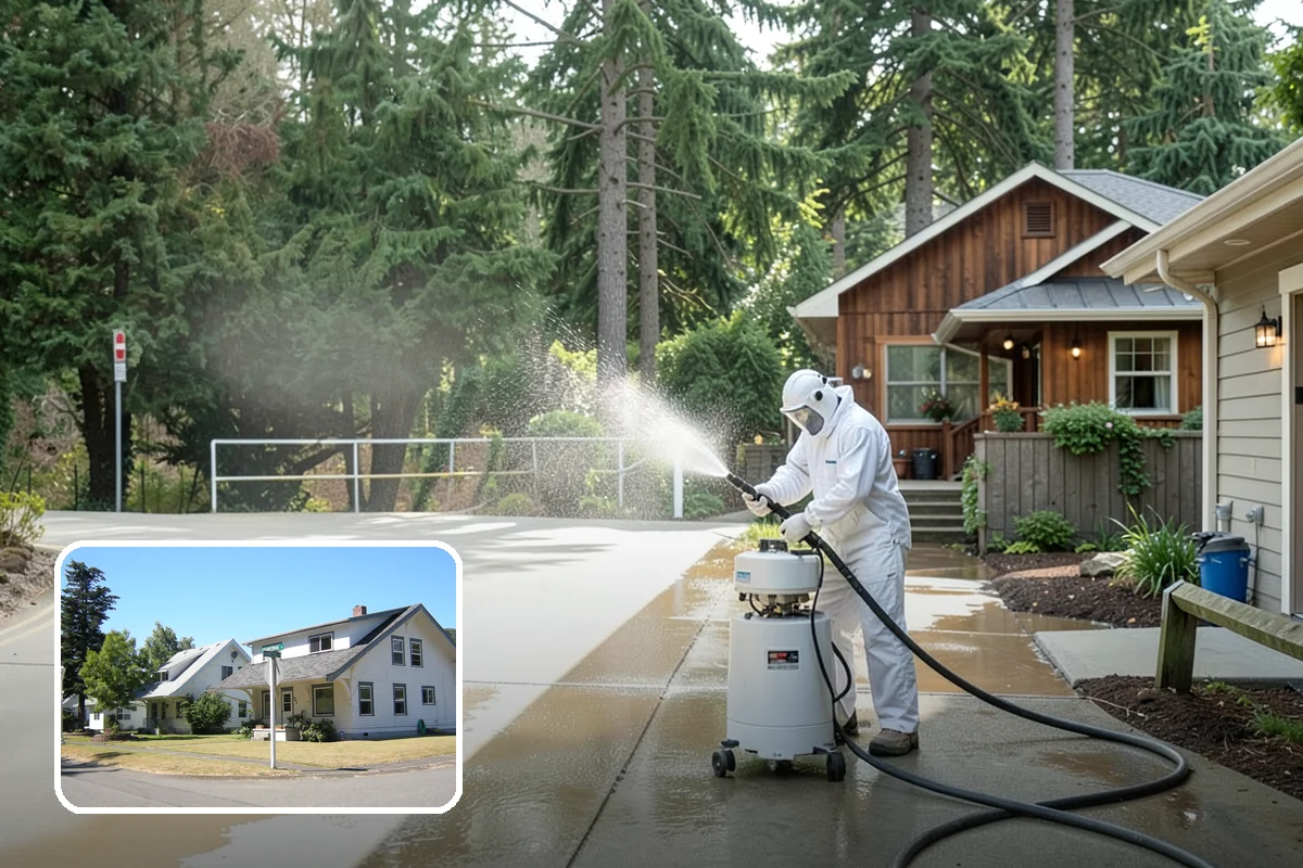 Step Pressure Washing in DuPont, Pierce County, WA - Strips compacted grime from step surfaces
