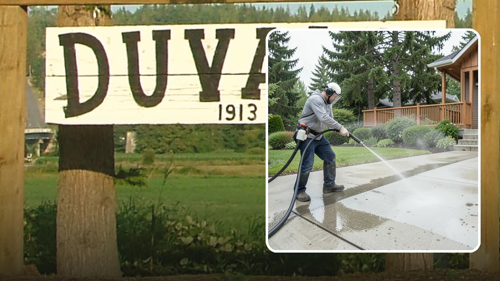 Step Pressure Washing in Duvall, King County, WA - Pressure wash concrete and hardscape steps to strip built-up grime and restore safe grip.