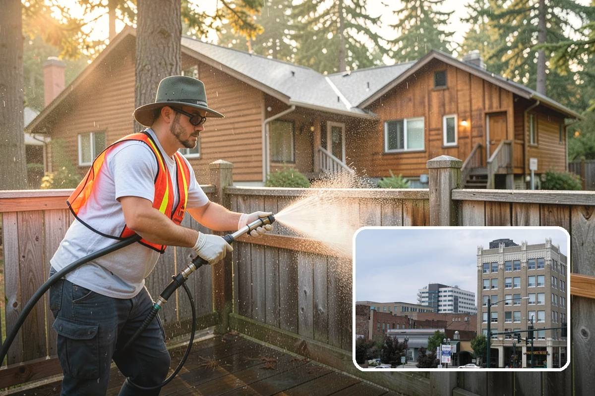 Step Pressure Washing in Everett, Snohomish County, WA - Strips compacted grime from step surfaces