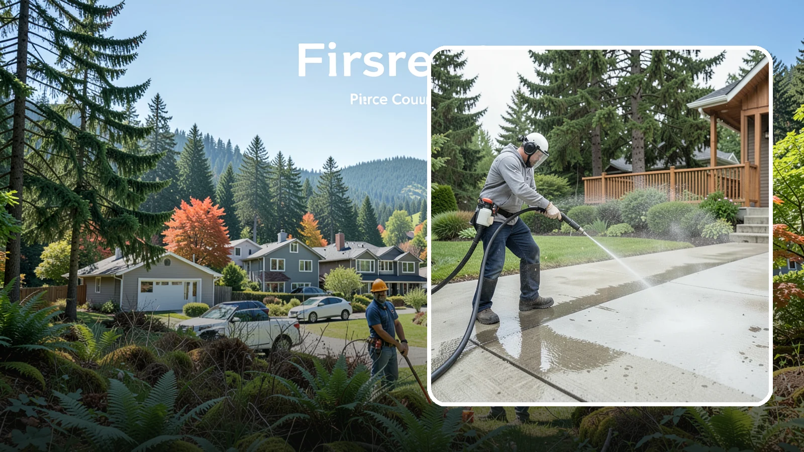 Step Pressure Washing in Fircrest, Pierce County, WA - Pressure wash concrete and hardscape steps to strip built-up grime and restore safe grip.