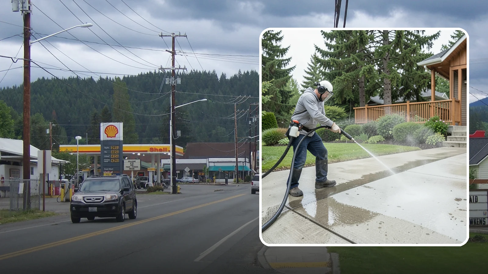 Step Pressure Washing in Granite Falls, Snohomish County, WA - Pressure wash concrete and hardscape steps to strip built-up grime and restore safe grip.