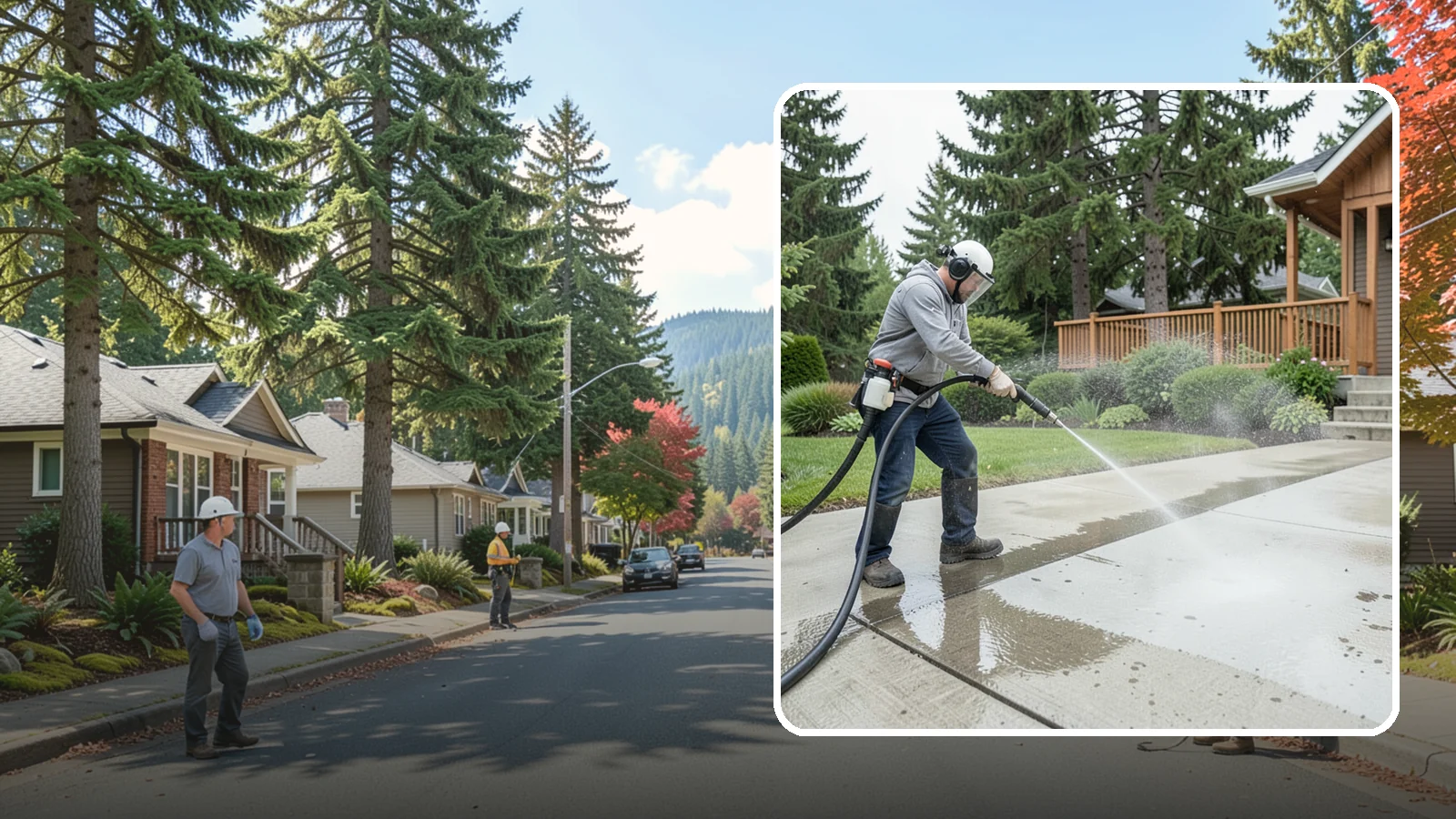 Step Pressure Washing in Hunts Point, King County, WA - Pressure wash concrete and hardscape steps to strip built-up grime and restore safe grip.