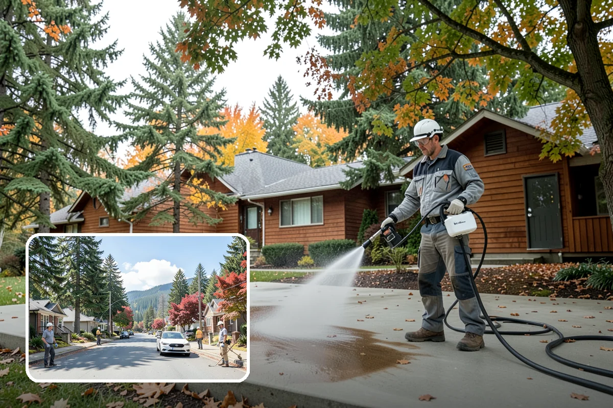 Step Pressure Washing in Hunts Point, King County, WA - Strips compacted grime from step surfaces