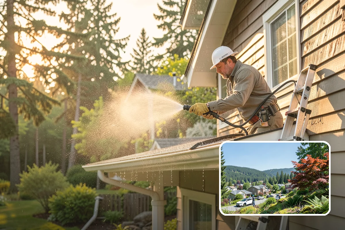 Step Pressure Washing in Index, Snohomish County, WA - Strips compacted grime from step surfaces