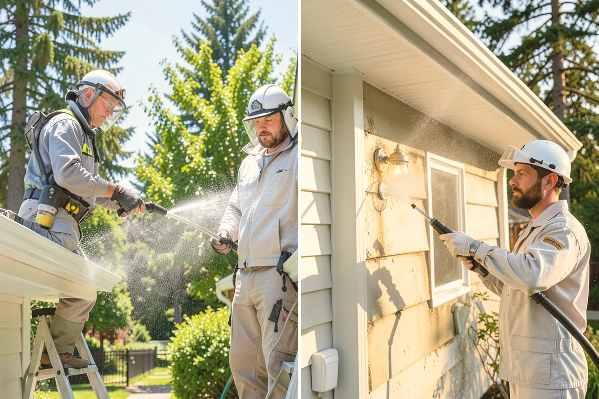Step Pressure Washing in Index, Snohomish County, WA - Sweep loose debris and pre-soak the steps