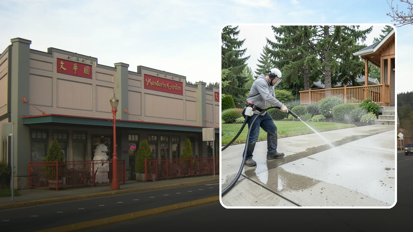 Step Pressure Washing in Issaquah, King County, WA - Pressure wash concrete and hardscape steps to strip built-up grime and restore safe grip.